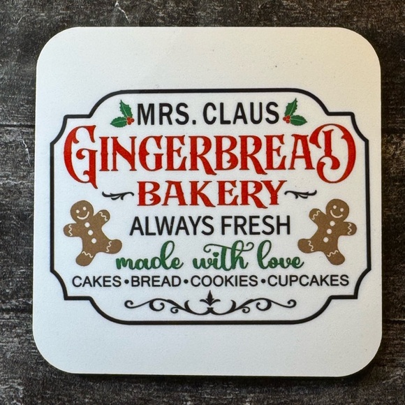 Other - Mrs. Claus Gingerbread Bakery Square Refrigerator Magnet New